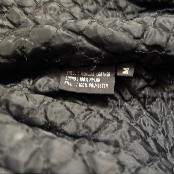 Winlet Size Medium Black Leather Belted Jacket - Picture 7 of 9